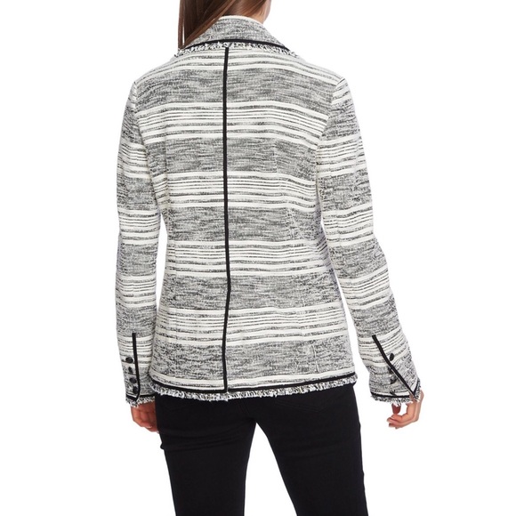 1.State Double Breasted Tweed Jacket w/frayed Edge - Picture 3 of 3